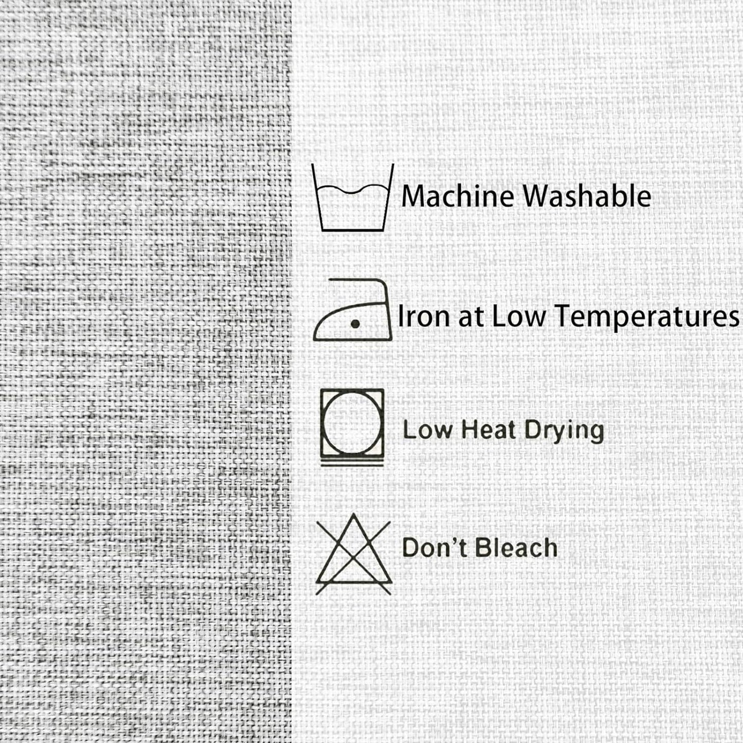 Hiasan Faux Linen Rectangle Tablecloth - Wrinkle and Stain Resistant Washable Table Cloth for Kitchen Dining Room Holiday Table Cover for Dinner, Light Grey, 90 x 156 Inch