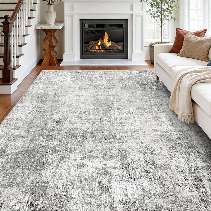 RELEANY Washable Area Rugs 7'x9' Non-Slip Modern Abstract Soft - Image 9