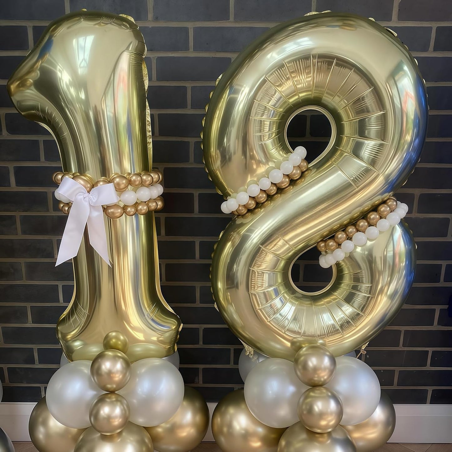 Champagne Gold 7 Balloon,40 Inch Light Gold Number 7 Balloon Big Foil Mylar Helium 7 Balloon for Birthday Party