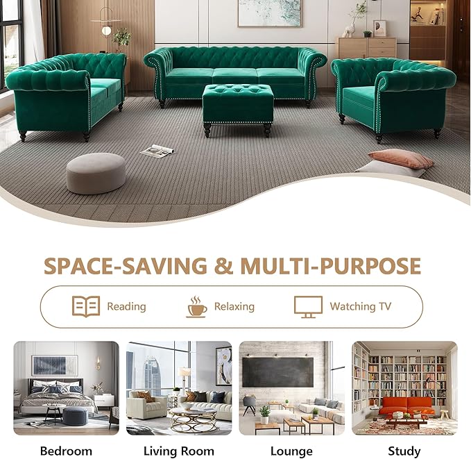 AVZEAR Living Room Loveseat Sofa, Upholstered Sofa Modern Loveseat Sofa - Image 9