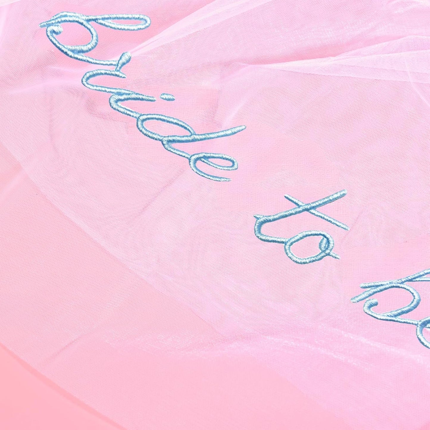 Bride To Be Embroidered Veil, Bride Veil for Bachelorette Party White Veils for Brides Accessories for Bridal Showers Favor