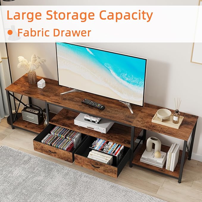 GYIIYUO TV Stand with Fabric Drawers - Image 8