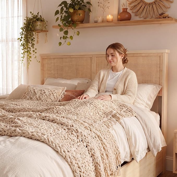 Brafab Natural Rattan Full Size Bed Frame - Image 8