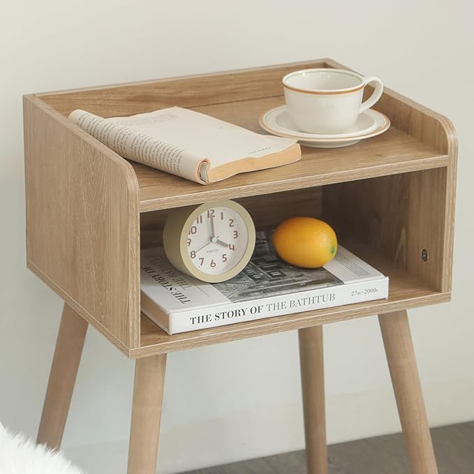 MaxSmeo Nightstand, Mid Century Modern Side Table Bedroom - Image 7