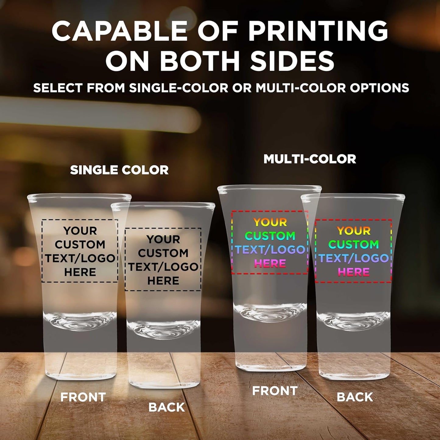 Custom 2 oz. Lord Shooter Etched Shot Glasses, 10 pack, Personalized Text, Logo, 21st Birthday Party, Lounge Glassware, Clear