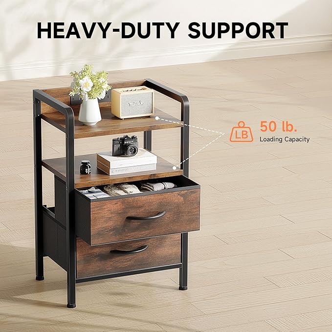Lazzanto Night Stand Bedside Table Bedroom - Image 7