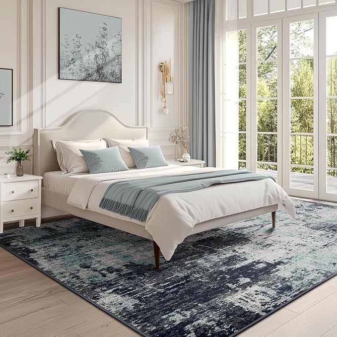 RELEANY Washable Area Rugs 7'x9' Non-Slip Modern Abstract Soft - Image 9