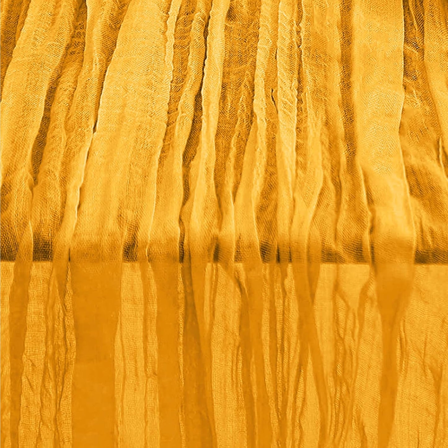 6 Pack Gold Cheesecloth Table Runner 35x120 Inch 10Ft Rustic Gauze Cheese Cloth Table Runner Sheer Cheesecloth Table Runners for Wedding Party Bridal Shower Decoration