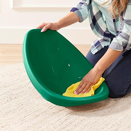 ECR4Kids Plastic Leaf Scoop Floor Rocker Seat, Classroom Furniture - Image 11