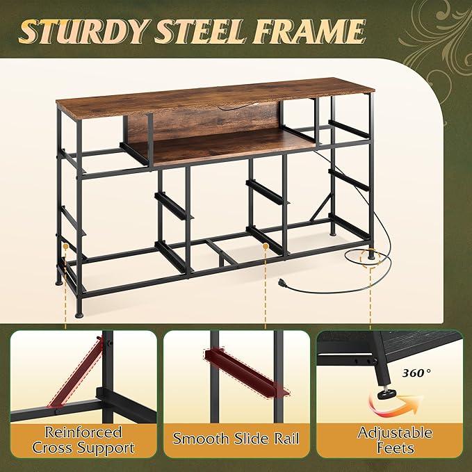 WLIVE Dresser TV Stand for 45, 55 inch TV, Entertainment Center - Image 9