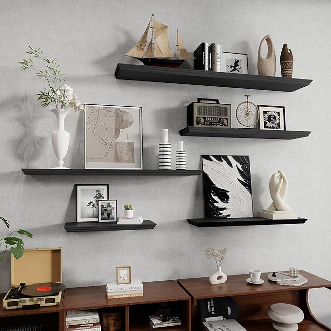 Fun Memories Floating Shelves 48 Inch Long, 9.3 Inch Deep Classic Crown Molding - Image 8