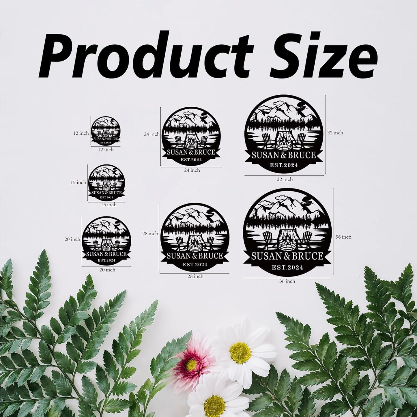 Custom Metal Family Name Sign, Custom Campfire Metal Name Sign, Campsite Monogram Forest Sign,Campsite Sign, Personalized Camping Gifts Fire Pit Sign, Camper Lover Gift, Design 183