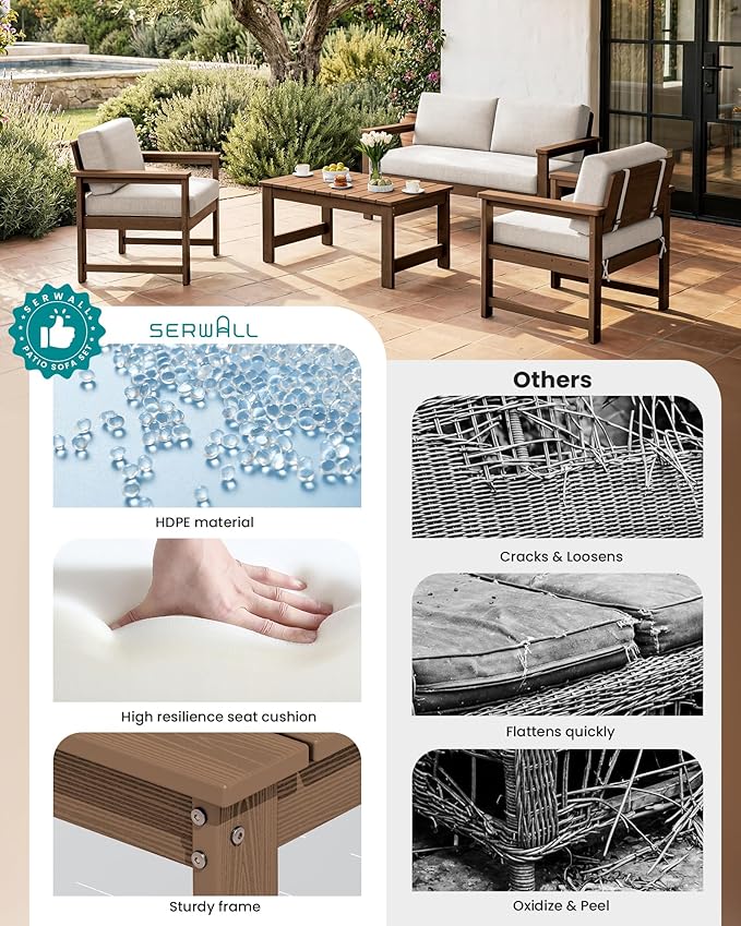 SERWALL HDPE Outdoor Loveseat - Image 9