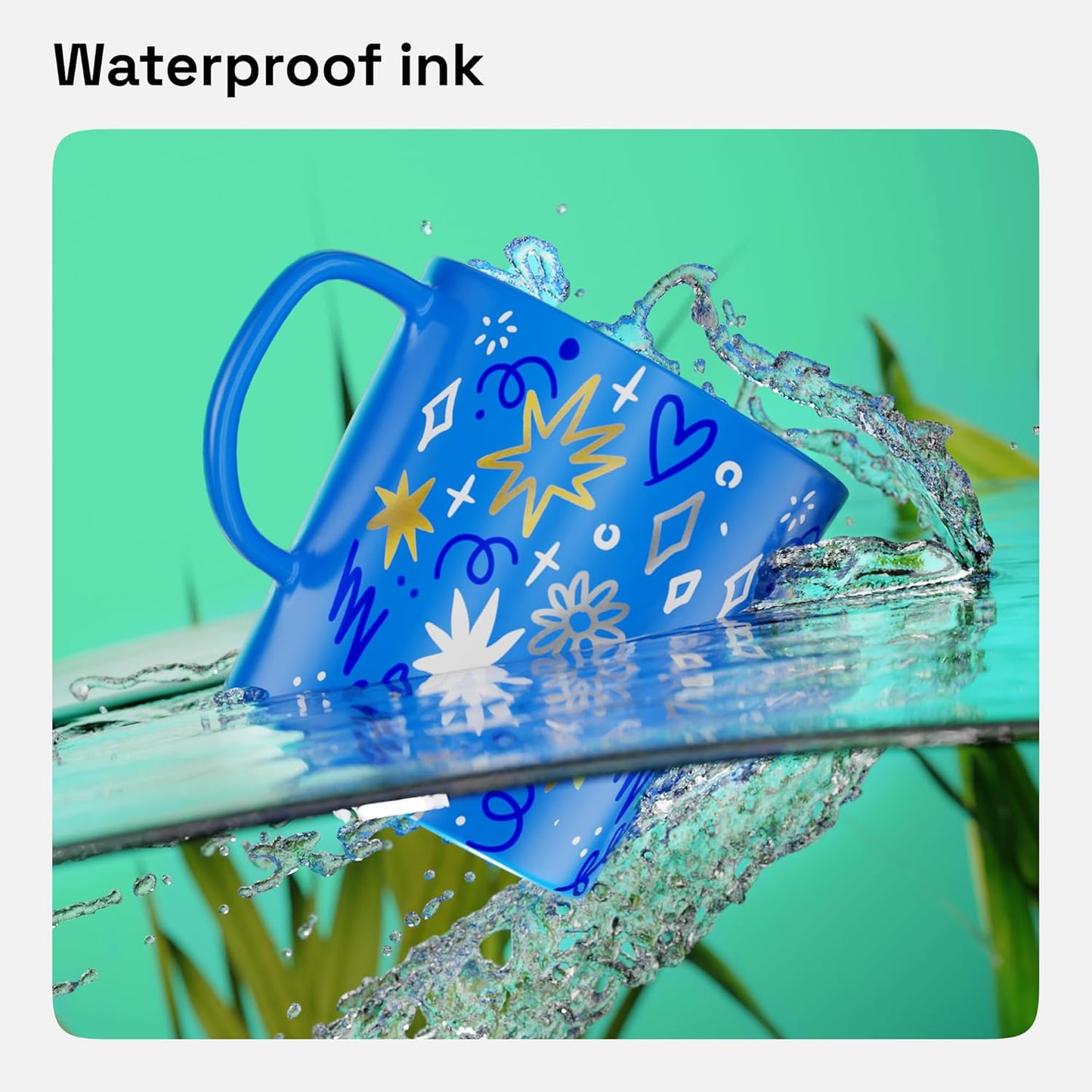 ARTISTRO Blue Permanent Marker - Set of 2 Black Paint Pen, Oil Based Paint Markers Extra-Fine Tip 0.7mm, Waterproof Quick Dry Black Marker for Rock Painting, Ceramic, Glass, Wood, Tire, Fabric & More