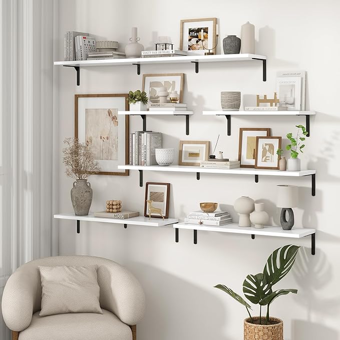 Fun Memories Deep Floating Shelves, 16W x 8D Floating Shelves Set of 2 - Image 7