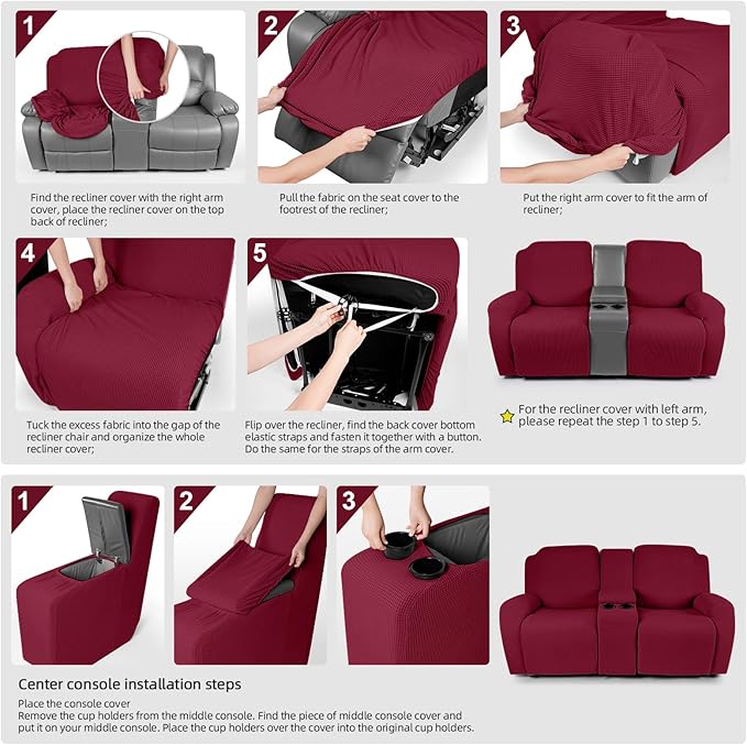 TAOCOCO Loveseat Recliner Cover - Image 6