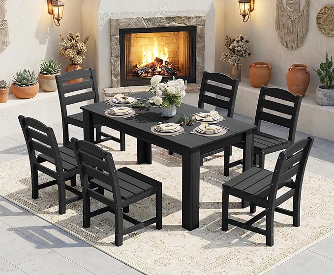 SERWALL HDPE Dining Set for 10 – 2 Tables, 8 Armless + 2 Armchairs. Includes 10 - Image 7