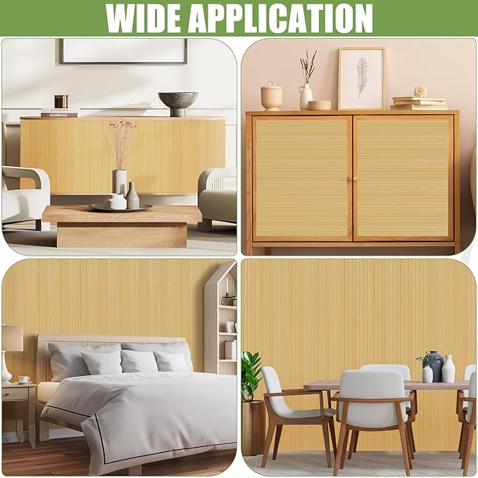Bamboo Wall Panel for Interior Wall Decor, Renewable Pole Wrap Wainscoting Roll - Image 6