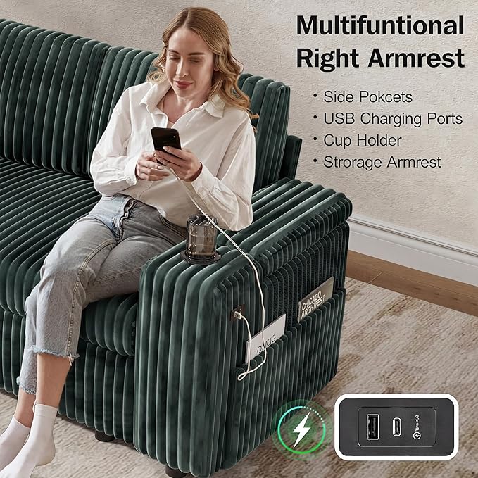 Vipbear 86" Modular Sectional Sleeper Sofa - Image 8