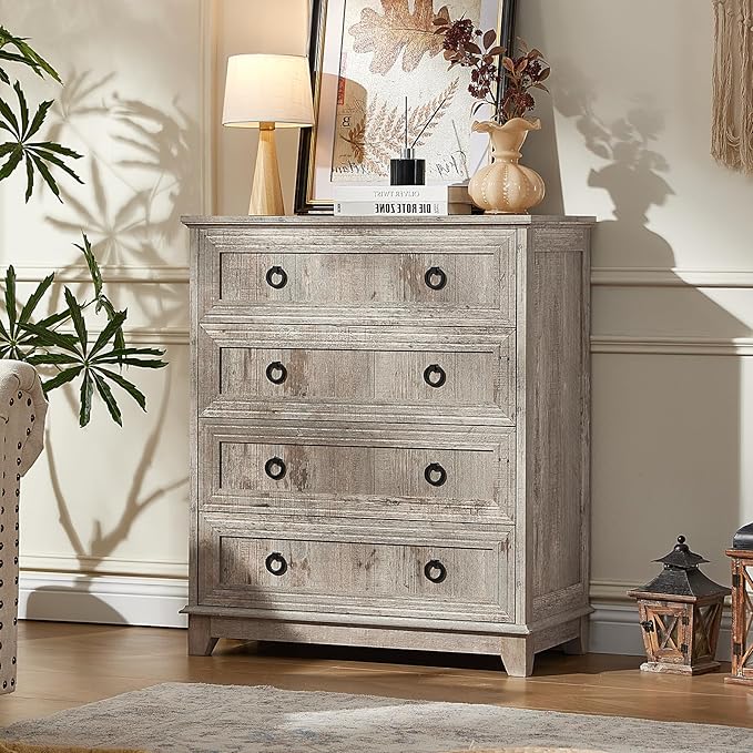 Joaxswe Farmhouse 4 Drawer Dresser - Image 12
