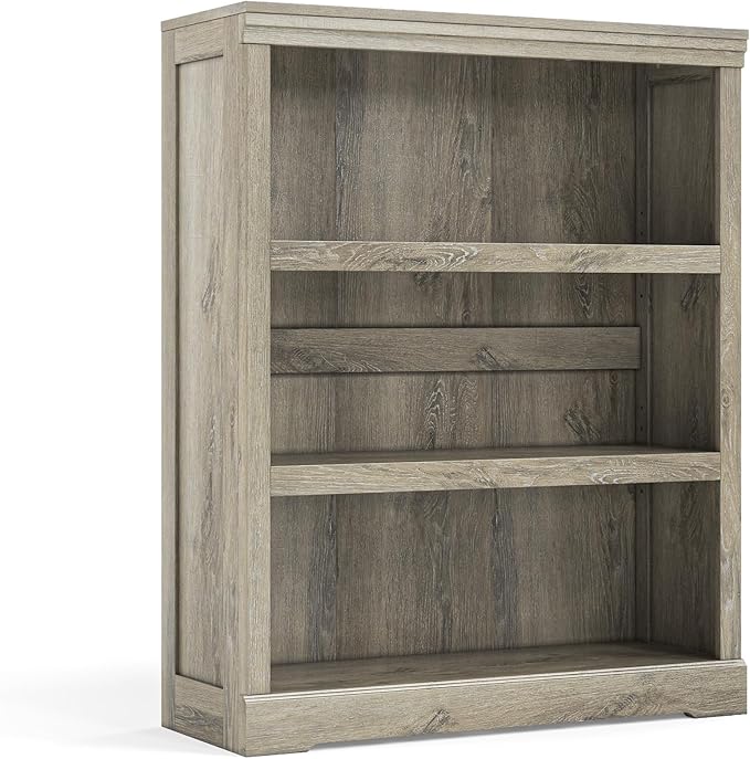 LINSY HOME 3-Tier Bookshelf, Small Wood Display Storage Shelves Farmhouse - Image 8
