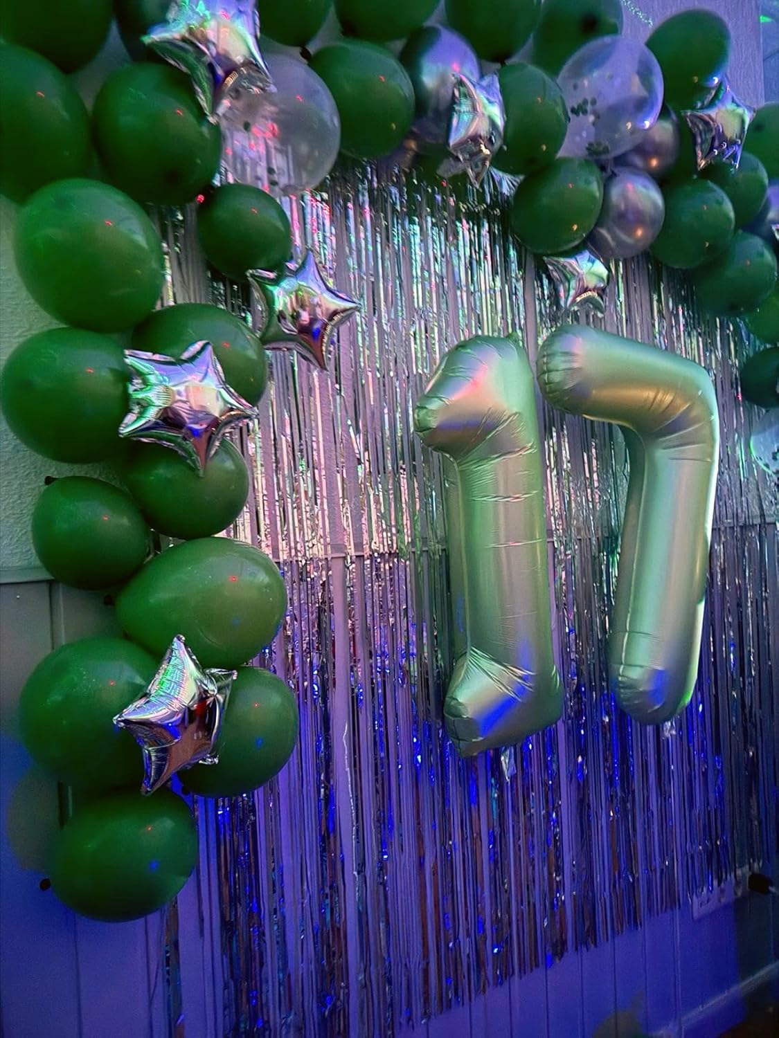 Large Sage Green 40 Inch Birthday Number 5 Balloon, Sage Green Five 5th 15 25 35 50 55 Birthday Anniversary Celebration Decorations, Foil Mylar Helium Numbers 5 Balloons Girl Boy Party Supplies