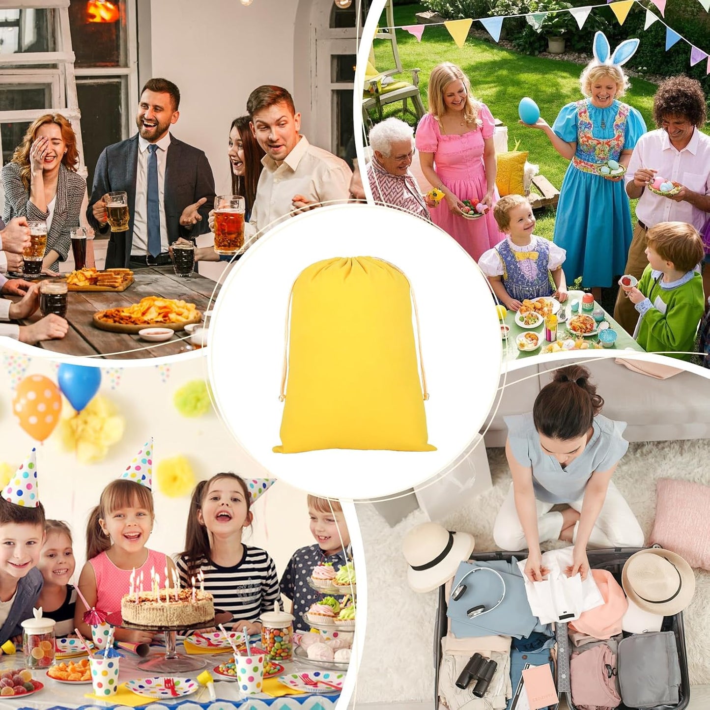 Velvet Drawstring Jewelry Bag, 50Pcs Yellow Dice Bag, 7x10, Or Wrapping Halloween Party Favors, Small Bussiness, Toys, Board Game