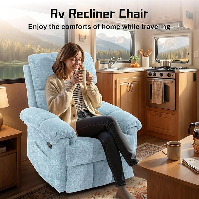 Korser Recliner Chair, Swivel Rocker Recliner Chair - Image 9