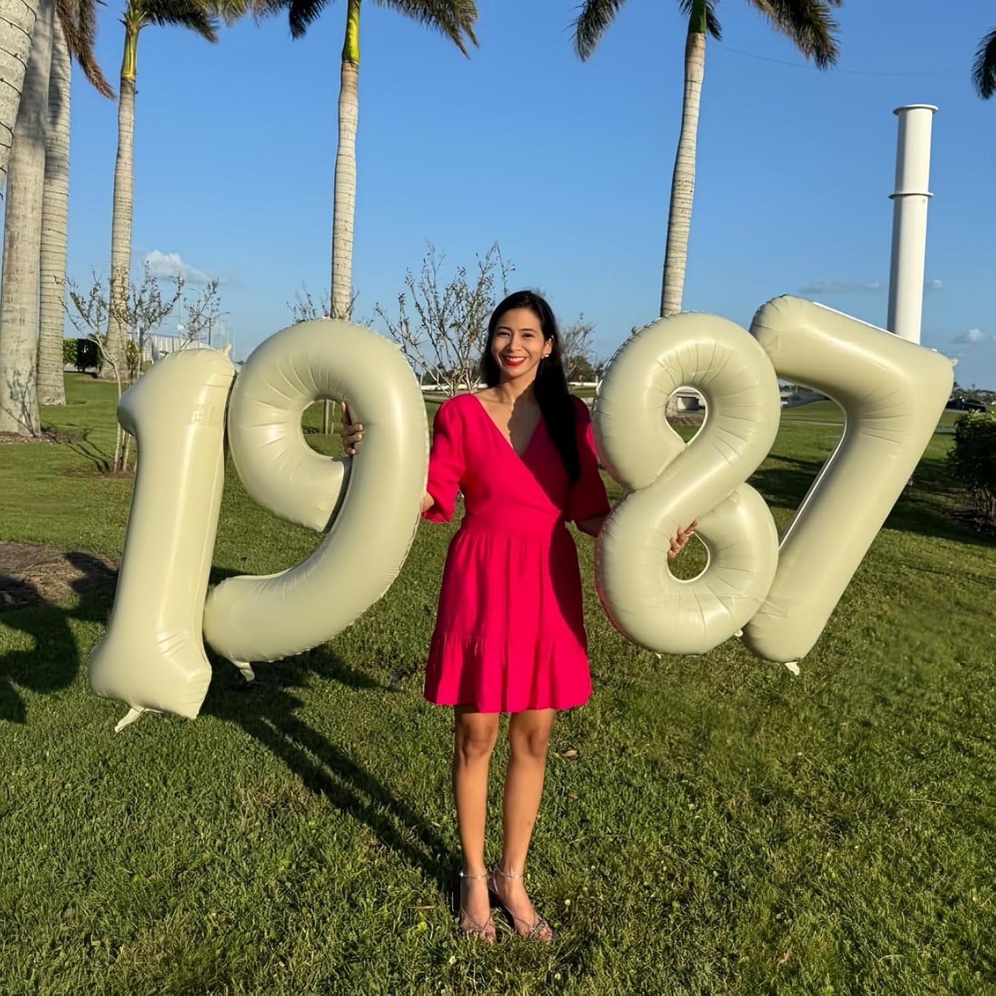 40 Inch Balloon Number 9 Beige, Large Cream Foil Number Balloons Set 0-9, Nude Neutral Digital 9 Helium Balloons for Girls Boys Men Women 9th Birthday Anniversary Graduation Christmas Party Decoration