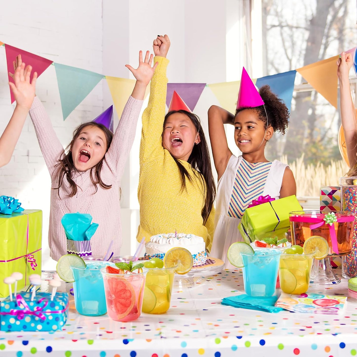 50 Pcs 12oz Disposable Stemless Clear Plastic Cups Crystal Plastic Wine Glasses Round Bottom Cold Drinking Cocktail Party Cups for Meeting Weddings Birthdays Christmas Party Supplies