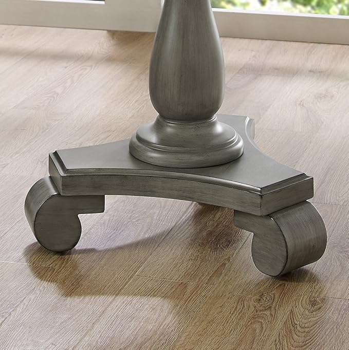 Roundhill Furniture Rene Contemporary Wood Pedestal Side Table - Image 7
