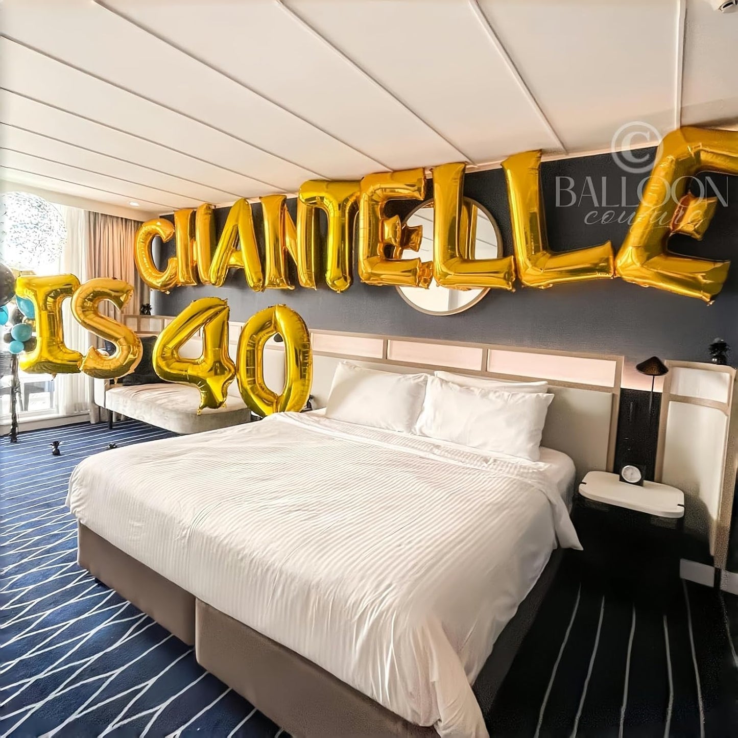 Large Custom Balloon Letters E, 40 Inch Helium Alphabet Word Balloons Decor, Big Self Inflating Foil A-Z Gold Letter Name Balloons for Boys Women Birthday Anniversary Party Decorations Supplies