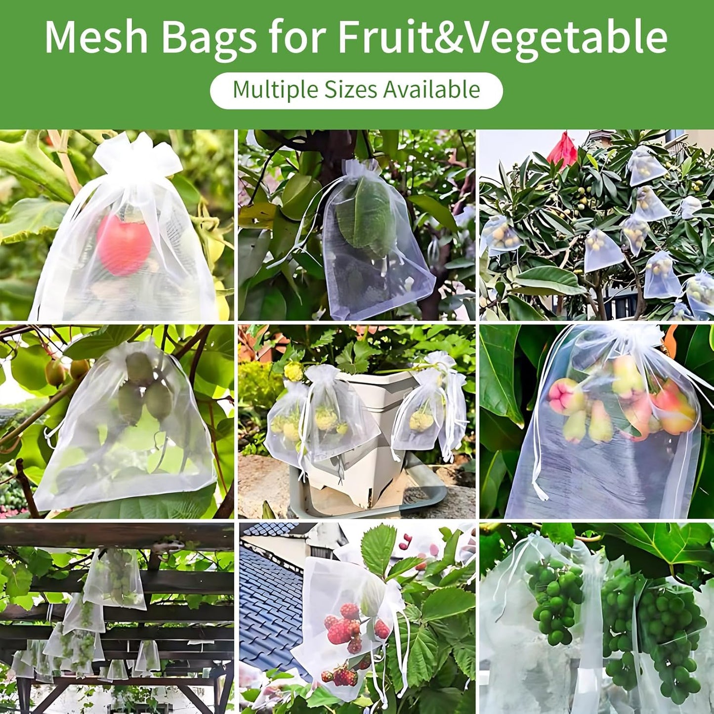 50 Pack Orange Organza Bags 3x4 Inch, Mesh Drawstring Bags Small Gift Bags Candy Bags Party Favor Bags for Halloween Birthday