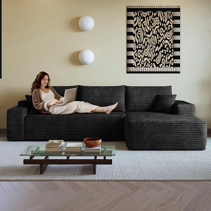 108" Sectional Couches for Living Room Cloud Couch Sofa - Image 8