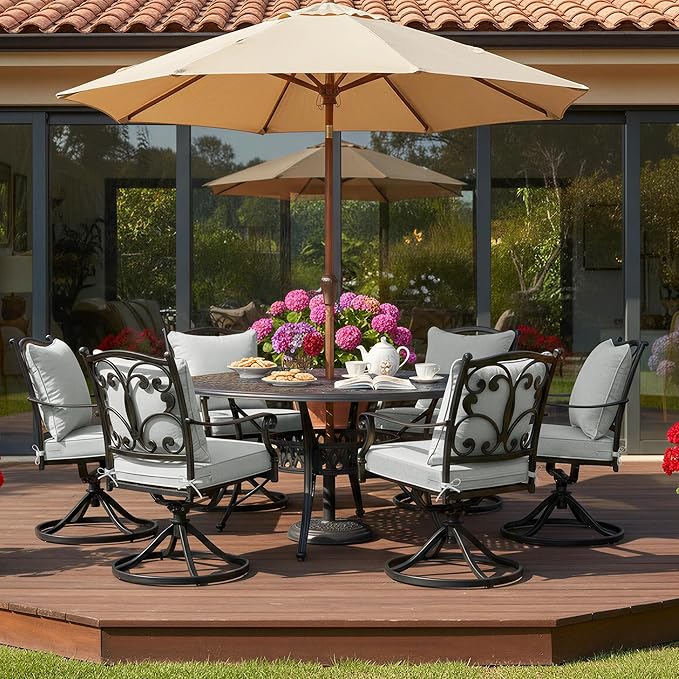 Summsun Patio Cushions for Outdoor Furniture, Faux Linen Water Resistant - Image 9