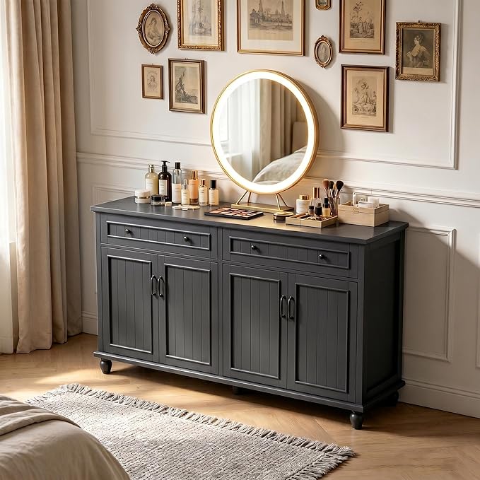 Scurrty Sideboard Buffet Cabinet, Vintage Coffee Bar Cabinets - Image 8