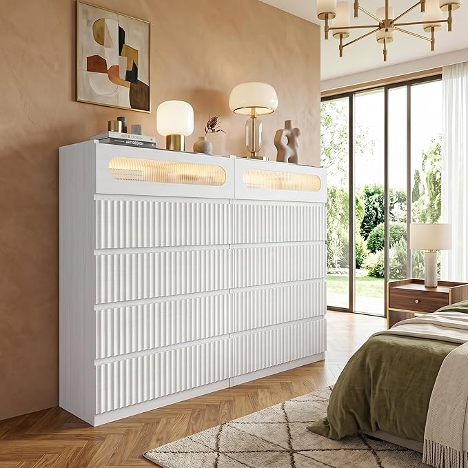 senlin Fluted 5 Drawer Dresser, - Image 9