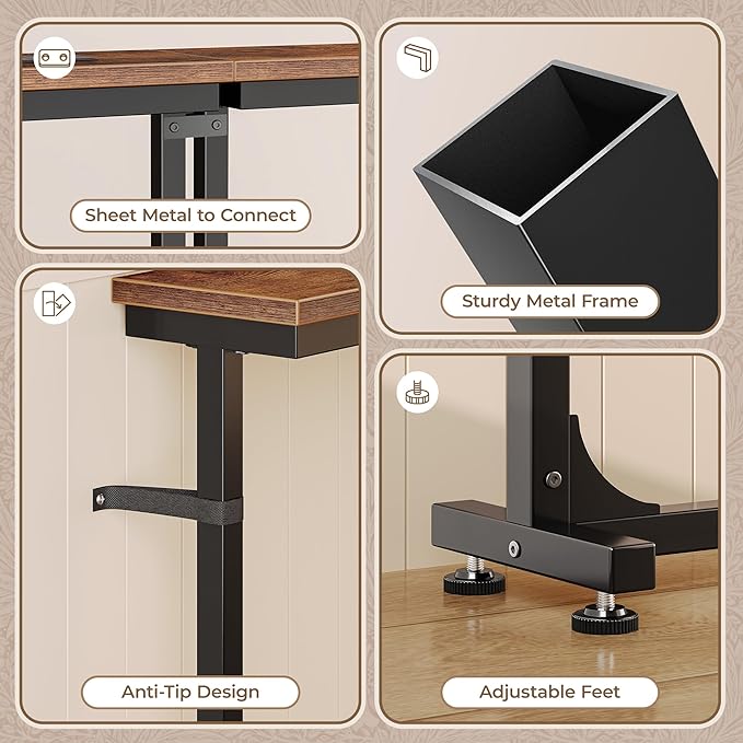 Huuger 39.4 Inch Behind Couch Table - Image 9