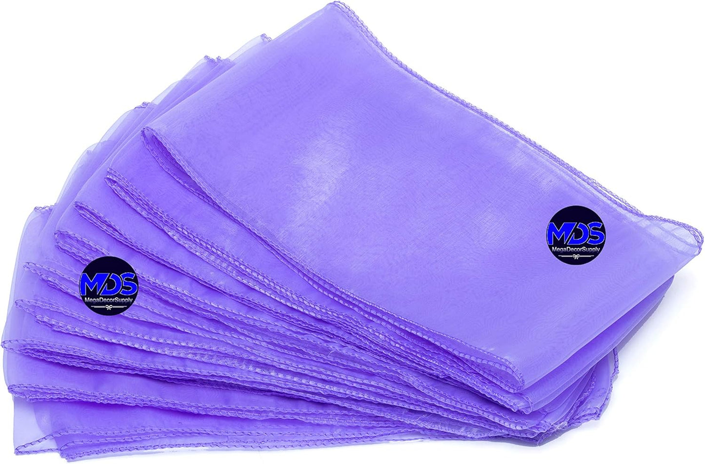 MDS Pack of 150 PCS Organza Chair Sashes Wider Dining Chair Bows Ribbon Tie Back for Wedding Party Birthday Bridal Shower Reception Event Banquet Home Chair Cover Decoration - Lavender