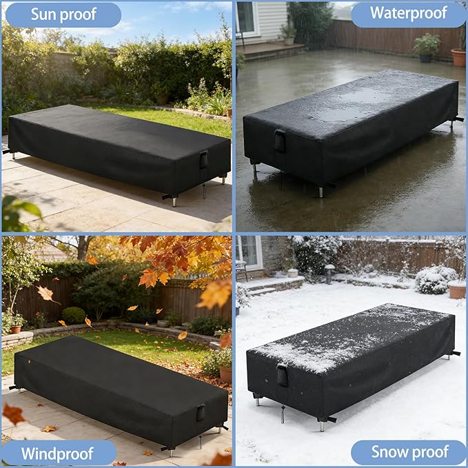 Chaise Lounge Covers, 1 Pack Waterproof Outdoor Lounge Chair Covers - Image 6