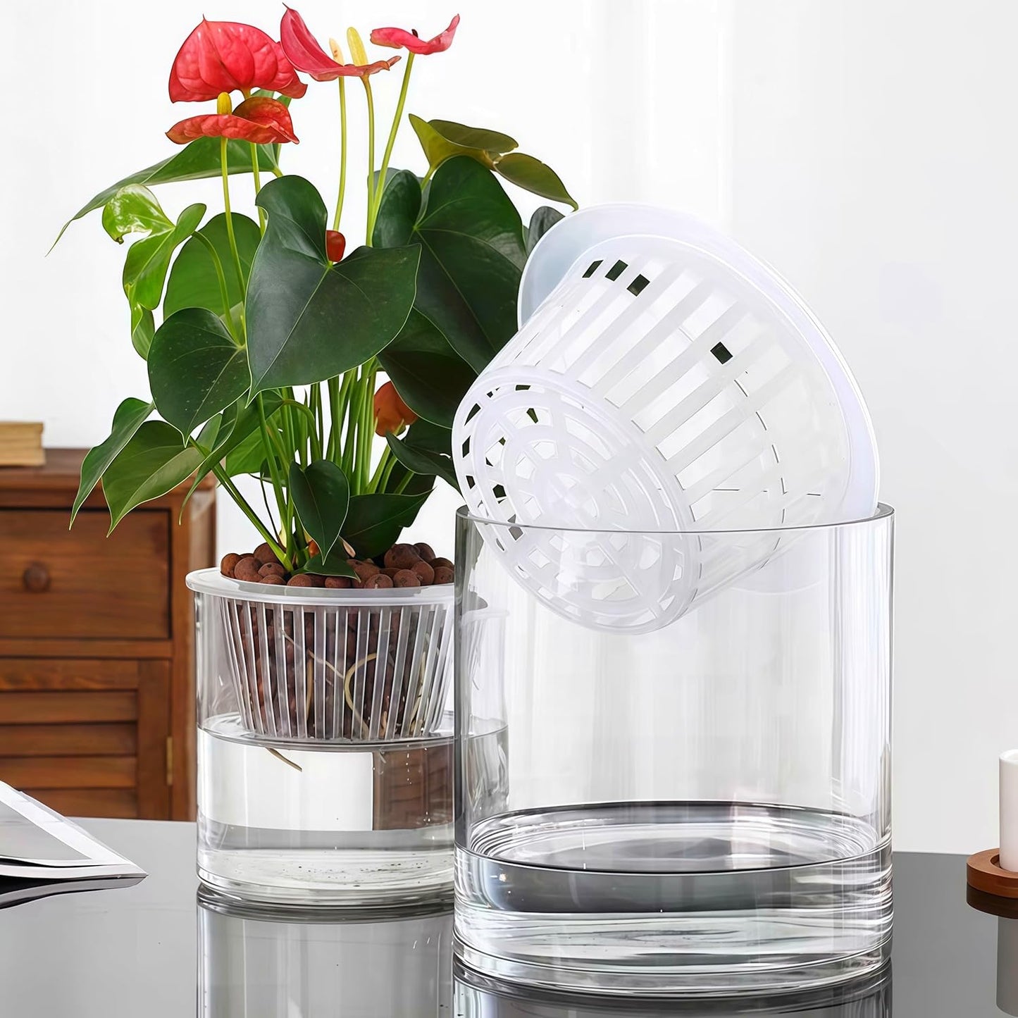 3 Acrylic Cylinder Clear Vase, Extra Large Unbreakable Plastic Flower Vases for Home Decor Centerpieces Hydroponic Plant Flower Shop Decorative (D 9.8" -D7.9 -D D6)