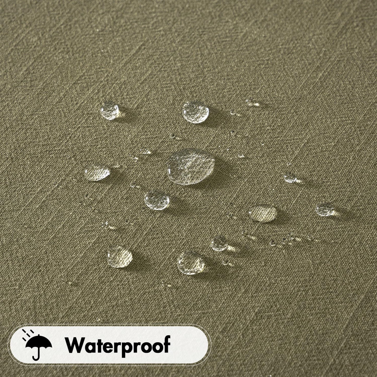 MIULEE Linen Cotton Blend Tablecloth Rectangle, Luxury Waterproof Stain Resistant Durable Farmhouse Oblong Table Cloth for Dining Party Weddings Birthday Events Boho Decor, 52 x 70 inch, Olive Green