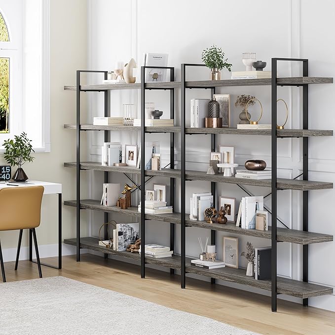 OtterOasis Heavy Duty 5-Tier Industrial Bookcase, 120lbs Shelf Capacity - Image 8