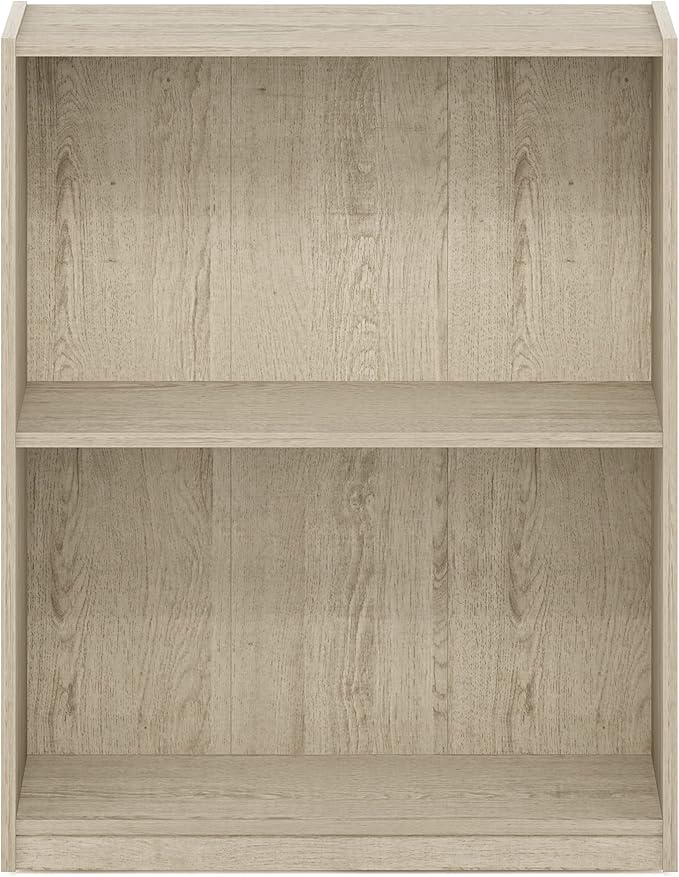 Furinno Gruen 2-Tier Open Shelf Bookcase, Metropolitan Pine - Image 6