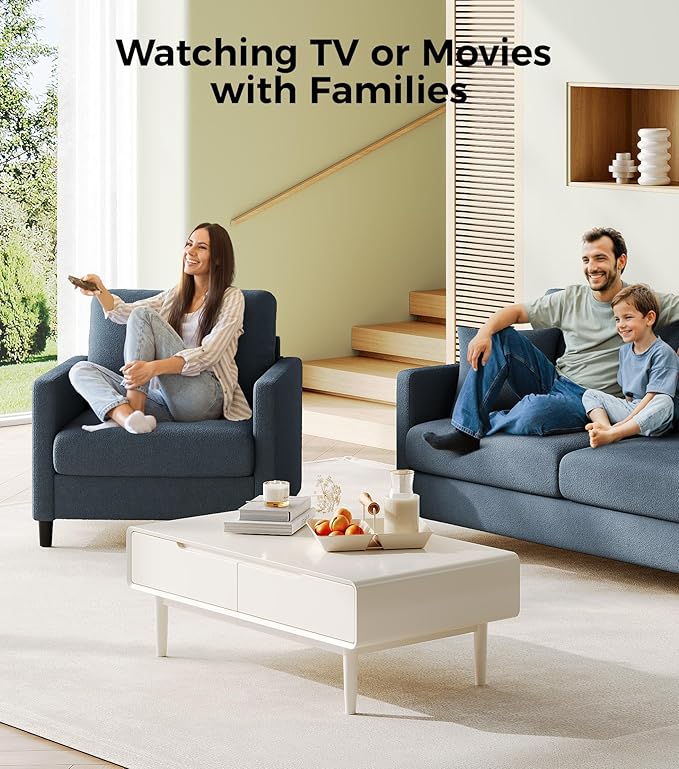 Welzona Sofa Accent Chair, Tool-Free Setup Living Room Accent Chairs, Comfy Arm - Image 9