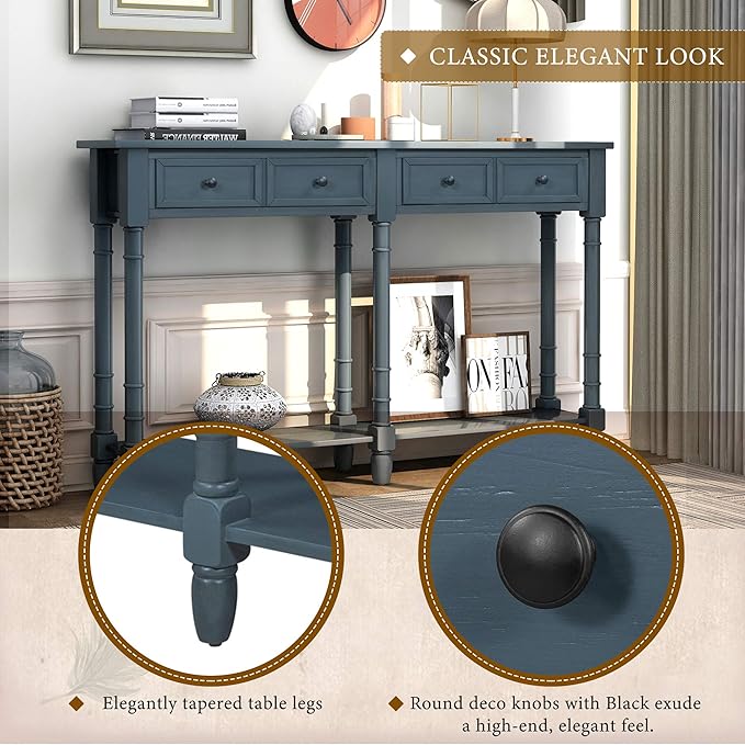 Merax Retro Console Table Sofa Table - Image 8