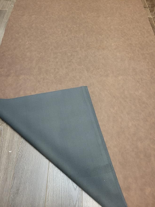 NAT Leathers | Dark Brown Tumbled Nubuck Soft Faux Leather PU Fabric Sheet Peta - Image 3