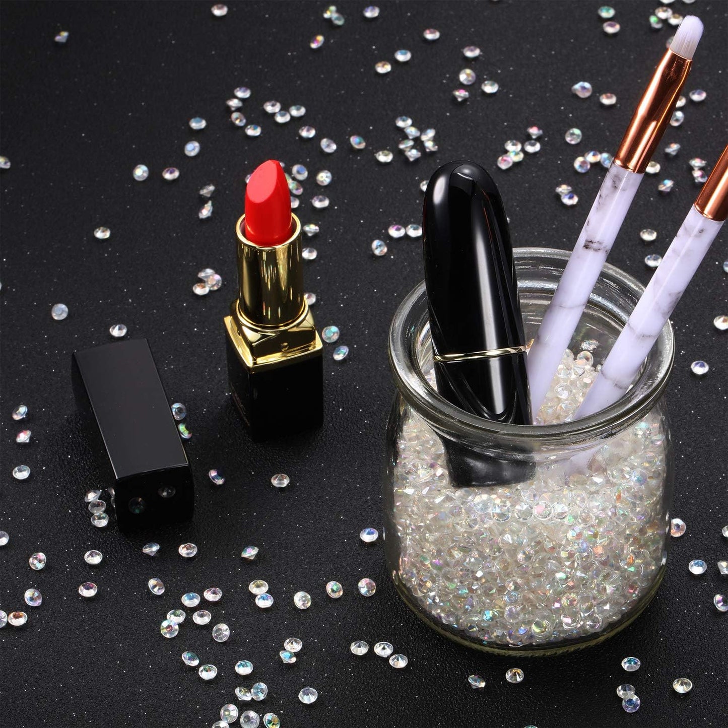 10000 Clear Wedding Table Scatter Crystals Acrylic Diamonds Rhinestones for Table Centerpiece Decorations Bridal Shower Decorations Vase Beads(4.5 mm,Crystal AB)