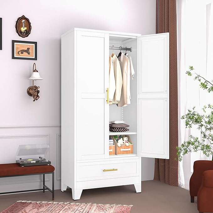 GAIOUS Steel Armoire Wardrobe Closet - Image 8