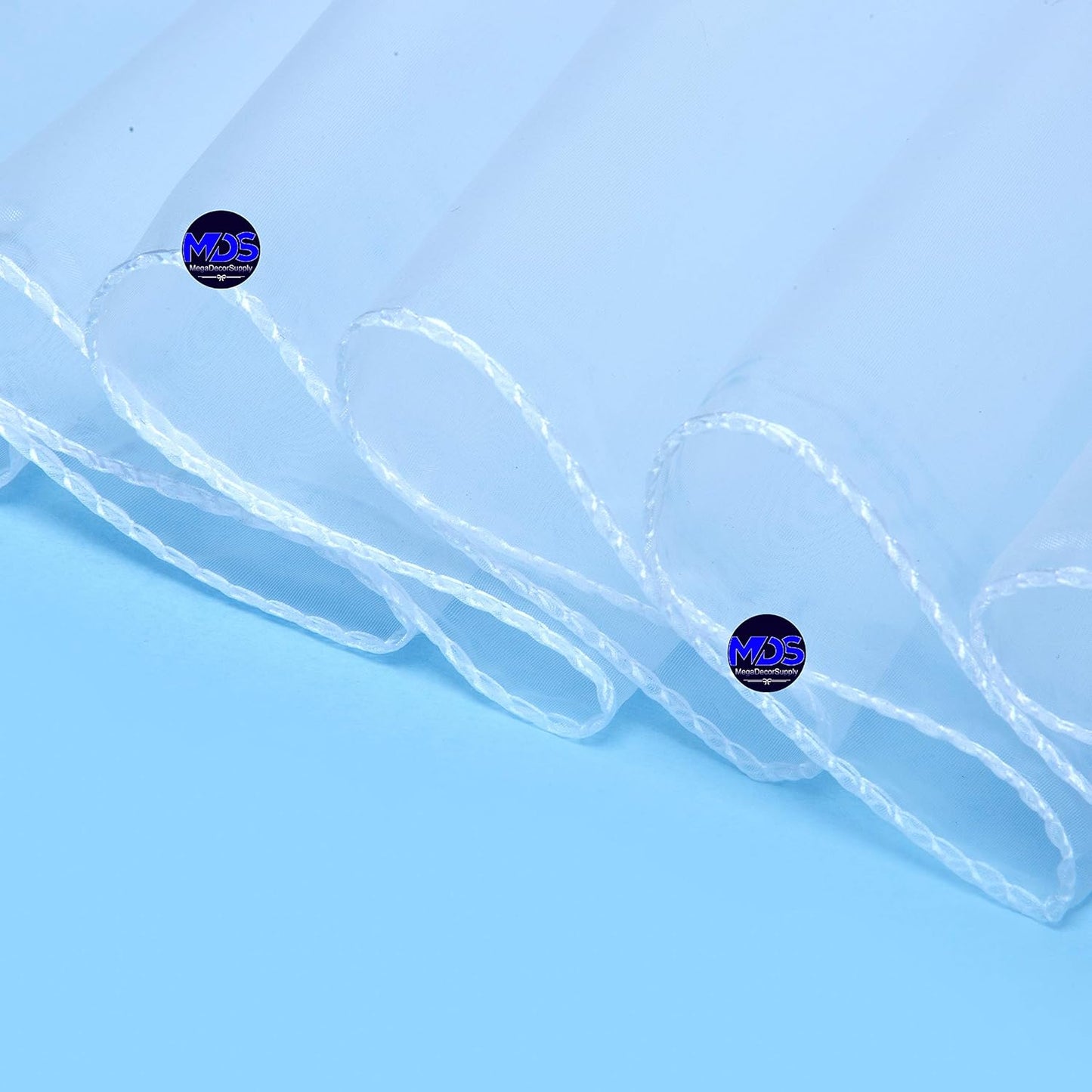 MDS Pack of 25 PCS Organza Chair Sashes Wider Dining Chair Bows Ribbon Tie Back for Wedding Party Birthday Bridal Shower Reception Event Banquet Home Chair Cover Decoration - White